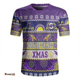 Melbourne Storm Christmas Aboriginal Custom Indigenous Knitted Ugly Xmas Style Rugby Jersey
