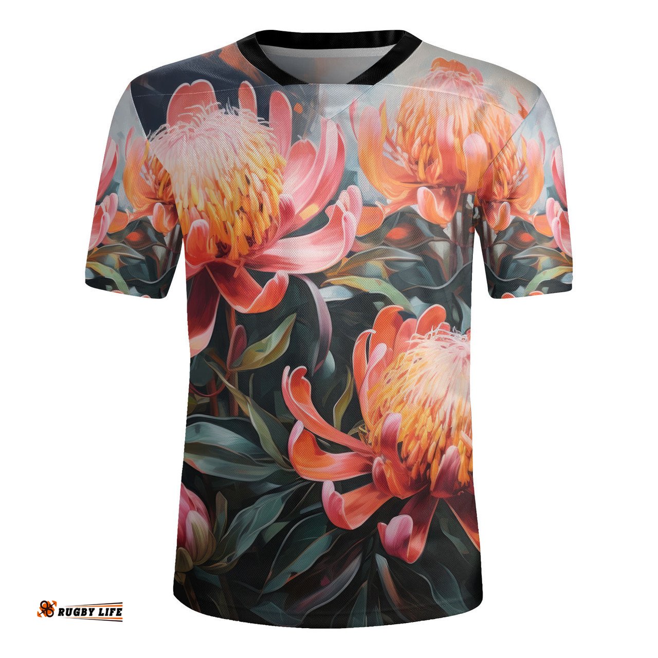 Australia Waratah Waratah Oil Painting Abstract Ver2 Rugby Jersey