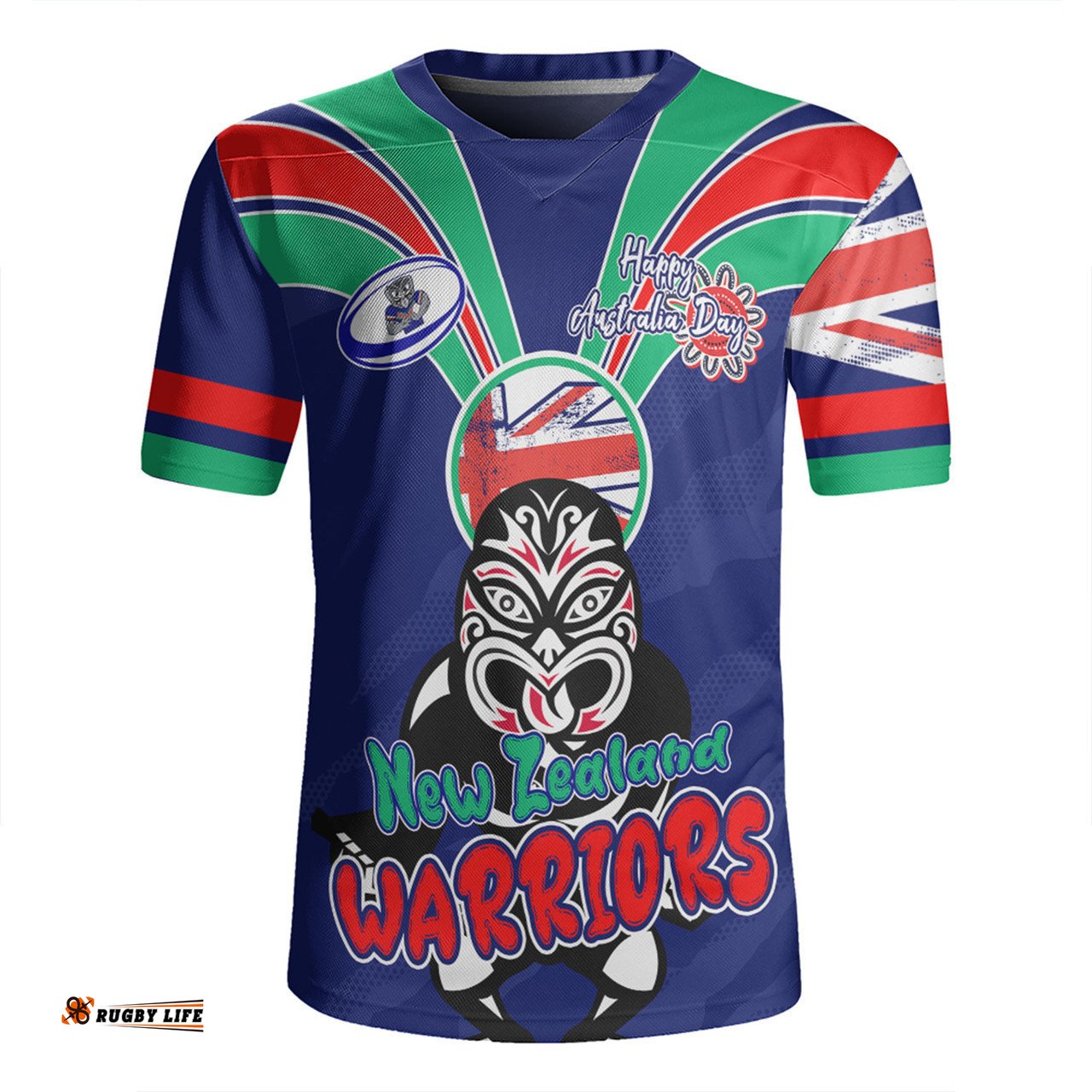 New Zealand Warriors Happy Australia Day We Are One And Free Rugby Jersey