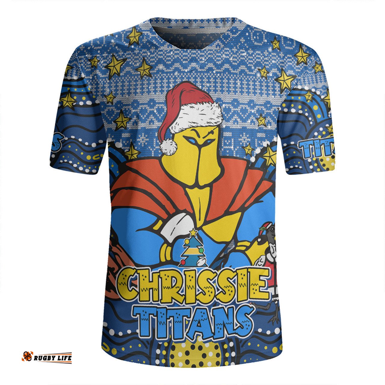 Gold Coast Titans Christmas Custom Christmas Knit Patterns Vintage Jersey Ugly Rugby Jersey