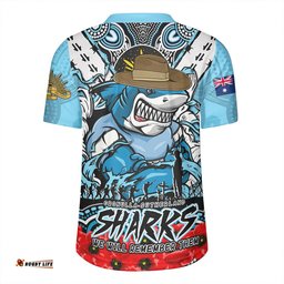 Cronulla Sutherland Sharks Ripped Legacy Of The Game The ANZAC Spirit Lives On Rugby Jersey