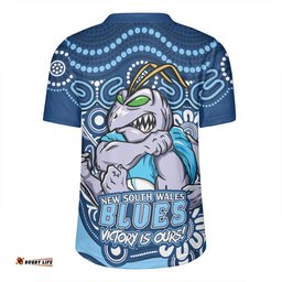 New South Wales Blues Aboriginal Inspired Tough Fan Rugby For Life Rugby Jersey