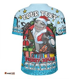Cronulla Sutherland Sharks Christmas Custom Merry Christmas Our Beloved Team With Aboriginal Dot Art Pattern Rugby Jersey