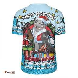 Cronulla Sutherland Sharks Christmas Custom Merry Christmas Our Beloved Team With Aboriginal Dot Art Pattern Rugby Jersey