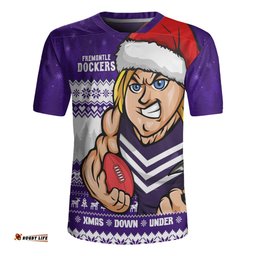 Fremantle Merry Christmas Down Under Footy Power Style Rugby Jersey