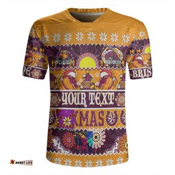 Brisbane Broncos Christmas Aboriginal Custom Indigenous Knitted Ugly Xmas Style Rugby Jersey