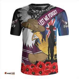 Manly Warringah Sea Eagles United In Spirit Anzac Day Tribute Rugby Jersey