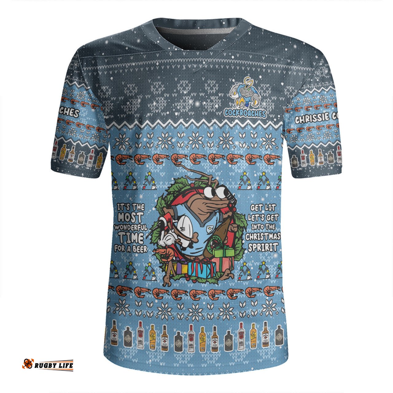 New South Wales Cockroaches Christmas Custom Chrissie Spirit Rugby Jersey