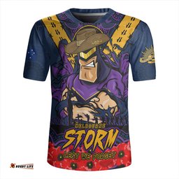 Melbourne Storm Ripped Legacy Of The Game The ANZAC Spirit Lives On Rugby Jersey