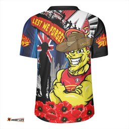 Gold Coast SUNS Anzac Day Honor United In Spirit Rugby Jersey
