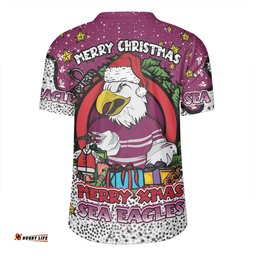 Manly Warringah Sea Eagles Christmas Custom Merry Christmas Our Beloved Team With Aboriginal Dot Art Pattern Rugby Jersey