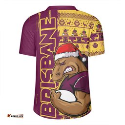 Brisbane Broncos Merry Ugly Xmas Nordic Pattern Style Rugby Jersey