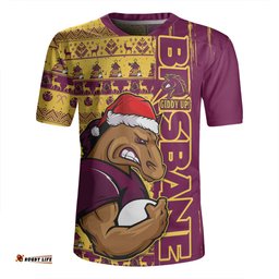 Brisbane Broncos Merry Ugly Xmas Nordic Pattern Style Rugby Jersey