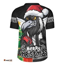 Collingwood Santa Scoring Touchdown On Christmas Game Day Rugby Jersey