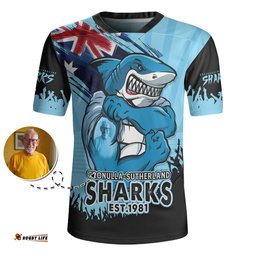 Cronulla Sutherland Sharks Heart Of A Fighter Tough And Fearless Rugby Jersey