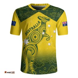 Indigenous Australian Aboriginal Dreamtime Kangaroo Australia Pride Rugby Jersey