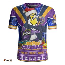 Melbourne Storm Christmas Custom Storm Man Santa Claus Aussie Big Things Rugby Jersey