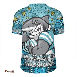 Cronulla Sutherland Sharks Custom Custom With Aboriginal Inspired Style Of Dot Painting Patterns Rugby Jersey