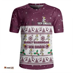 Manly Warringah Sea Eagles Christmas Custom Special Ugly Christmas Rugby Jersey