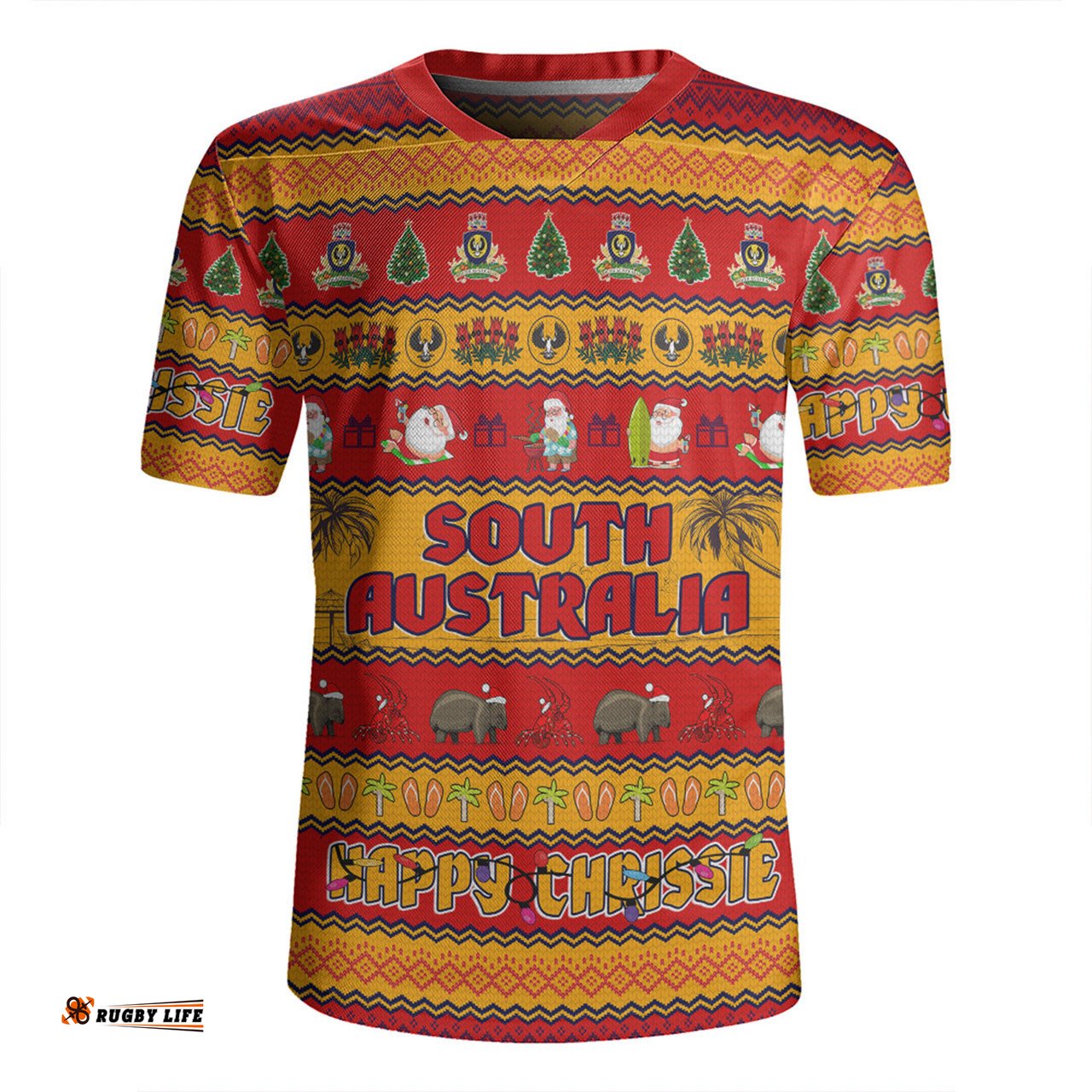 South Australia Christmas Custom Happy Chrissie Ugly Style Rugby Jersey
