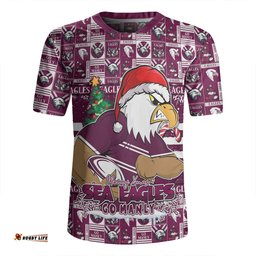 Manly Warringah Sea Eagles Merry Ugly Christmas Comic Style Rugby Jersey