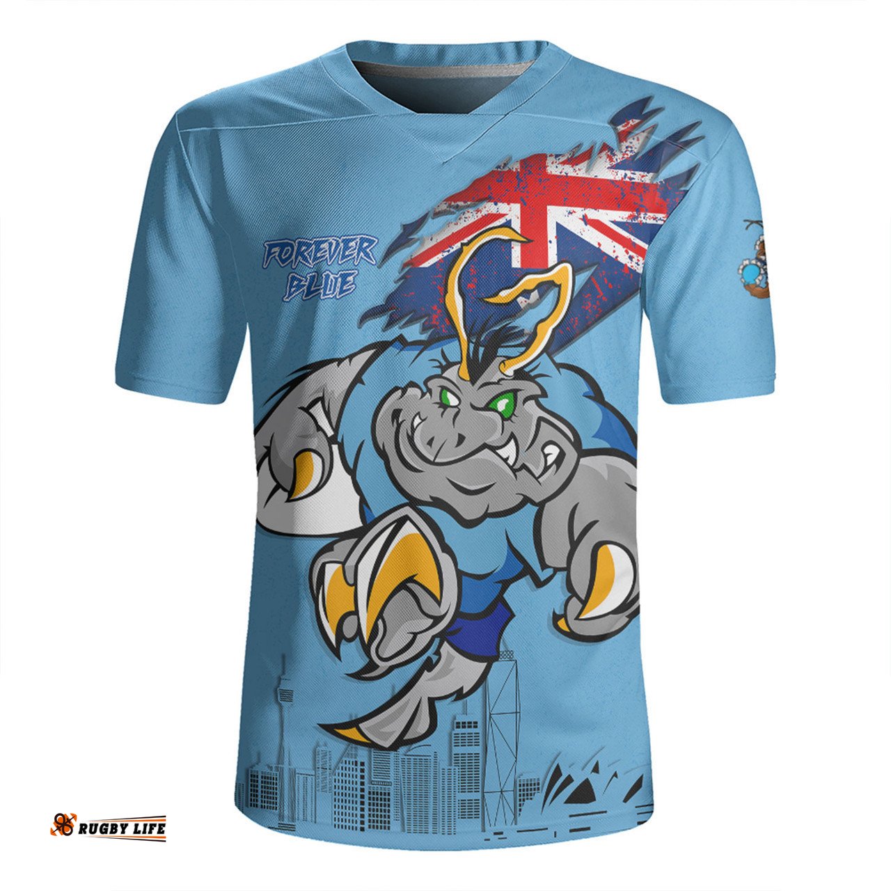 New South Wales Blues Custom For Die Hard Fan Australia Flag Scratch Style Rugby Jersey