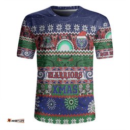 New Zealand Warriors Christmas Maori Custom Indigenous Knitted Ugly Xmas Style Rugby Jersey