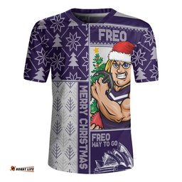 Fremantle Merry Christmas Knit Style Festive Spirit Rugby Jersey