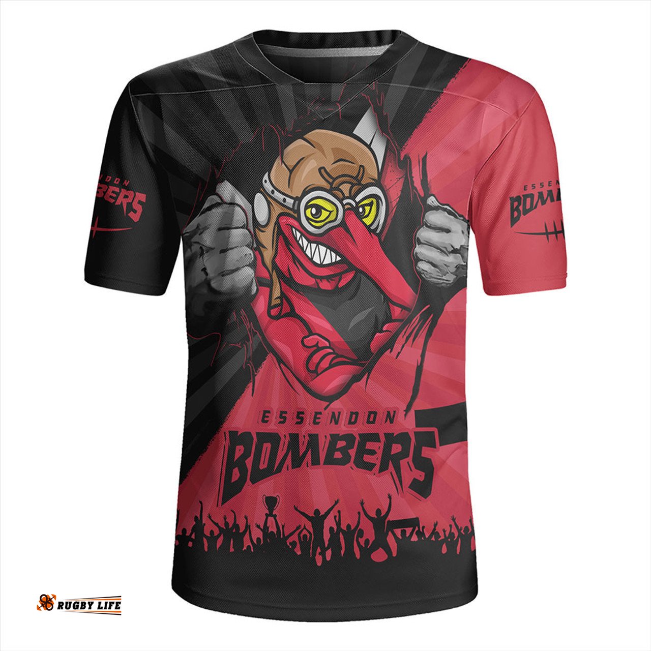 Essendon Breaking Through Fan Design Rugby Jersey