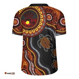 Indigenous Australian Aboriginal Hand Of The Land Heart Of The Sea Rugby Jersey