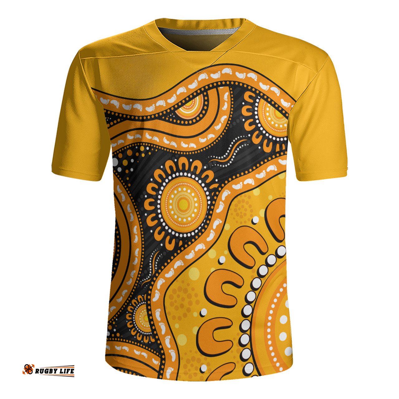 Indigenous Australian Aboriginal Sun Pathway Walkabout Rugby Jersey