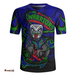New Zealand Warriors Premiership Series Sports Gear Rugby Jersey