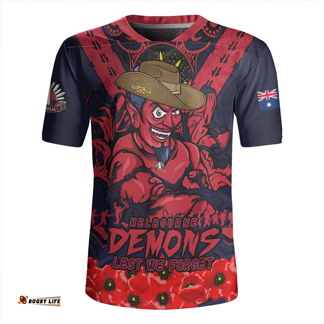 Melbourne Ripped Legacy Of The Game The ANZAC Spirit Lives On Rugby Jersey