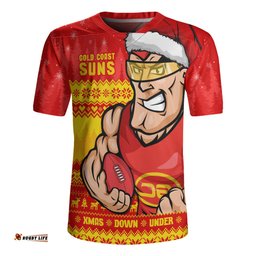 Gold Coast SUNS Merry Christmas Down Under Footy Power Style Rugby Jersey