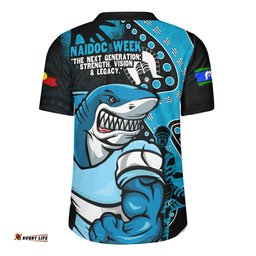 Cronulla Sutherland Sharks NAIDOC Indigenous Warrior Spirit Rugby Jersey