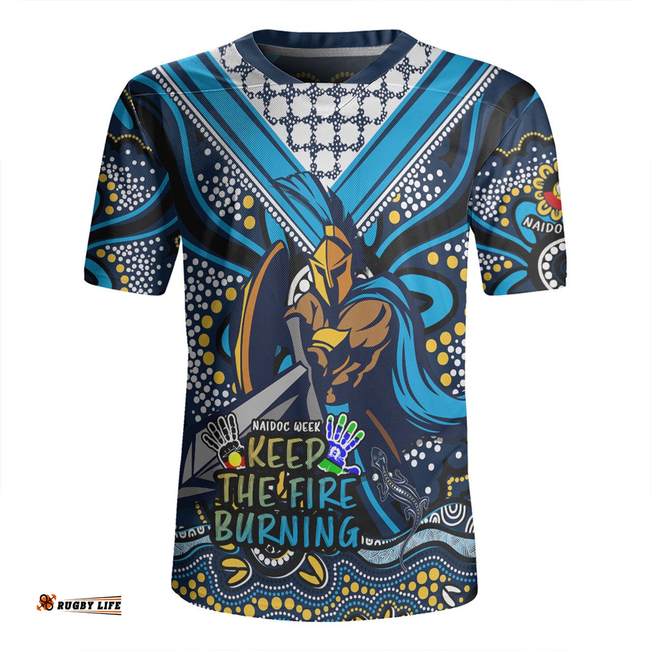 Gold Coast Titans Aboriginal Inspired Naidoc Week Custom For Die Hard Fan Supporters Rugby Jersey