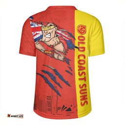 Gold Coast SUNS Burning Passion Of Power Scratch Style Rugby Jersey