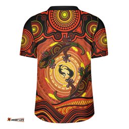 Indigenous Australian Aboriginal Gecko Dreaming Spirit Circle Edition Rugby Jersey