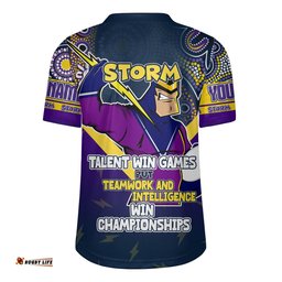 Melbourne Storm Jersey Custom Talent Win Games But Teamwork And Intelligence Win Championships With Aboriginal Style Rugby Jersey