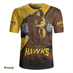 Hawthorn Breaking Through Fan Design Rugby Jersey