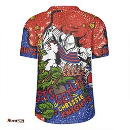 Newcastle Knights Christmas Custom Let's Get Lit Chrisse Pressie Rugby Jersey