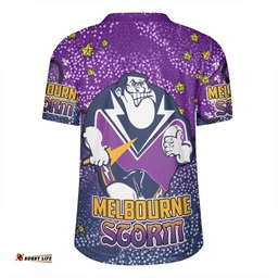 Melbourne Storm Custom Team With Dot And Star Patterns For Tough Fan Rugby Jersey