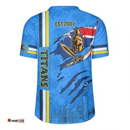 Gold Coast Titans Happy Australia Day Flag Scratch Style Rugby Jersey