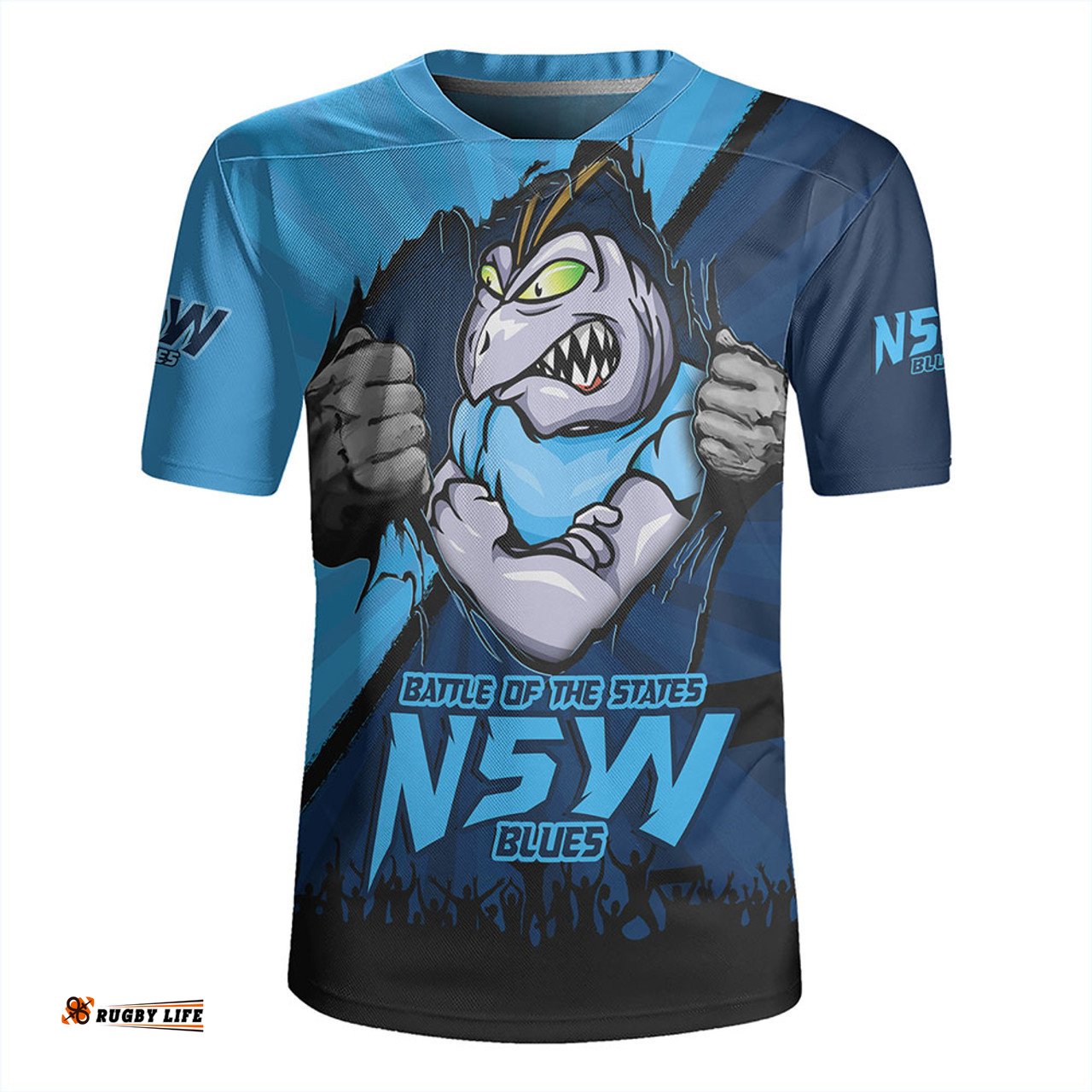 New South Wales Blues Origin Battleground Blues Unleashed Rugby Jersey