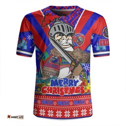 Newcastle Knights Christmas Custom Newcastle Knights Santa Aussie Big Things Rugby Jersey