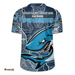 Cronulla Sutherland Sharks Grand Final Custom Custom Cronulla Sutherland Sharks and Sutherland Sharkies With Contemporary Style Of Aboriginal Painting Rugby Jersey