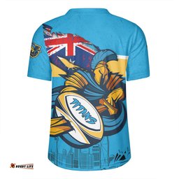 Gold Coast Titans Custom For Die Hard Fan Australia Flag Scratch Style Rugby Jersey