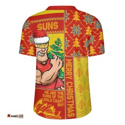 Gold Coast SUNS Merry Christmas Knit Style Festive Spirit Rugby Jersey