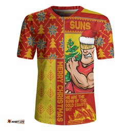 Gold Coast SUNS Merry Christmas Knit Style Festive Spirit Rugby Jersey