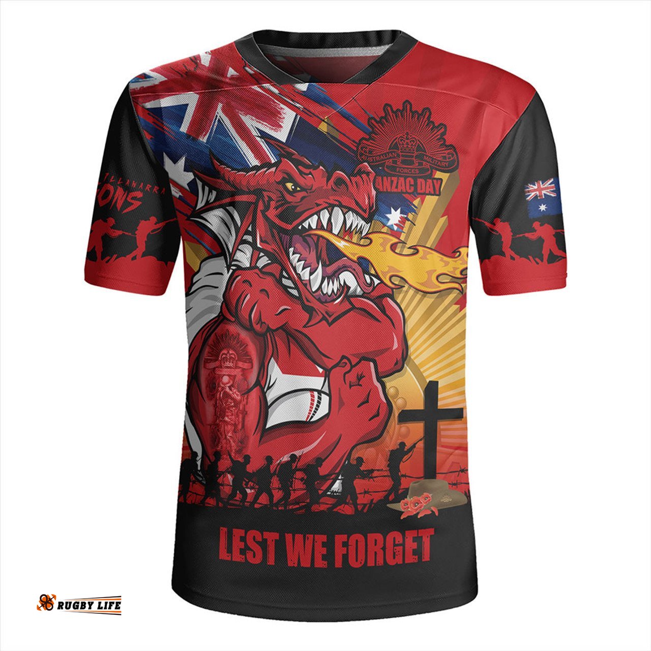 St. George Illawarra Dragons Fearless ANZAC Defender Rugby Jersey